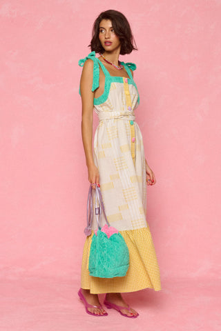 karavan clothing fashion spring summer 26 nai weekendwear collection aelia dress checked yellow