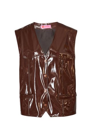 karavan clothing fashion fall winter 25 homecoming collection aella vest brown