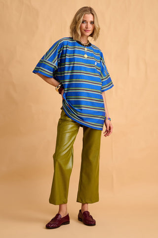 karavan clothing fashion fall winter 25 homecoming collection aggie tee blue stripes