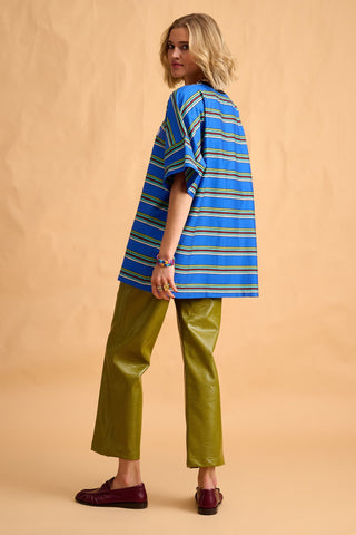 karavan clothing fashion fall winter 25 homecoming collection aggie tee blue stripes