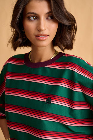 karavan clothing fashion fall winter 25 homecoming collection aggie tee green stripes