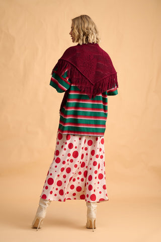 karavan clothing fashion fall winter 25 homecoming collection eloise skirt ivory polka red