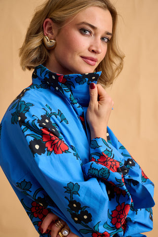 karavan clothing fashion fall winter 25 homecoming collection agnes mini dress floral blue