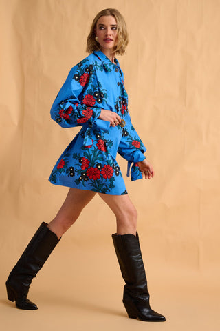 karavan clothing fashion fall winter 25 homecoming collection agnes mini dress floral blue