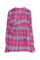 karavan loungewear planet fall winter 26' collection alexis shirt magenta checked