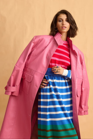 karavan clothing fashion fall winter 25 homecoming collection kirby coat pink