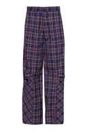 karavan fall winter 26' collection althea trousers checked blue