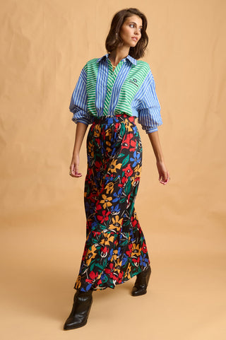 karavan clothing fashion fall winter 25 homecoming collection leona skirt abstract floral black