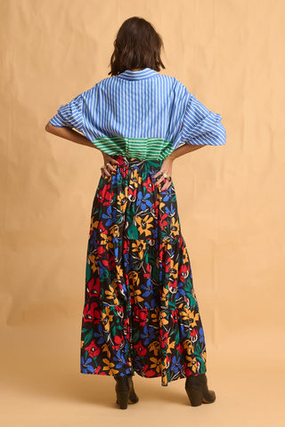 karavan clothing fashion fall winter 25 homecoming collection leona skirt abstract floral black