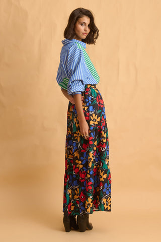 karavan clothing fashion fall winter 25 homecoming collection leona skirt abstract floral black