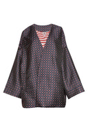 karavan loungewear planet fall winter 26' collection amal kimono blue
