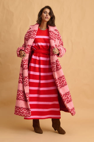 karavan clothing fashion fall winter 25 homecoming collection loris coat pink red