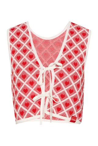 karavan clothing fashion spring summer 26 nai collection amora knitted top ivory red