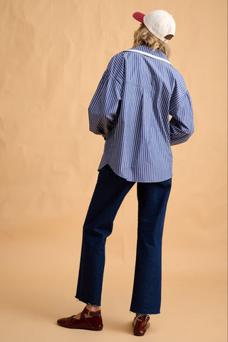 karavan clothing fashion fall winter 25 homecoming collection anais shirt blue stripes