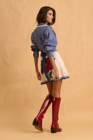 karavan clothing fashion fall winter 25 homecoming collection anais shirt blue stripes