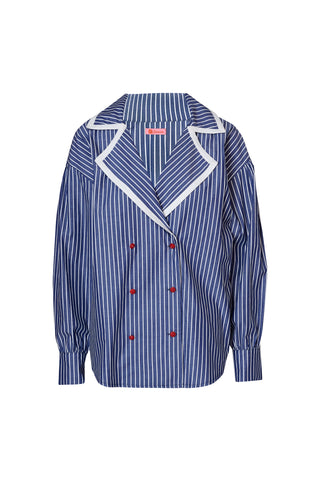 karavan clothing fashion fall winter 25 homecoming collection anais shirt blue stripes