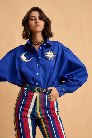 karavan clothing fashion fall winter 25 homecoming collection kinga shirt blue