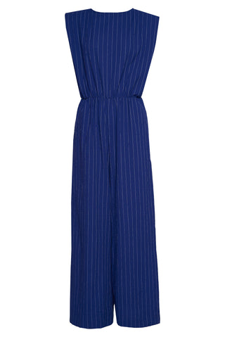 karavan clothing fashion krvn spring summer 26 nai collection aphrodite jumpsuit blue stripes