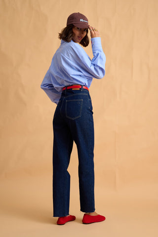 karavan clothing fashion fall winter 25 homecoming collection ariana shirt blue