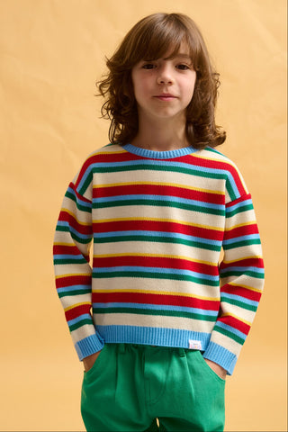 karavan clothing fashion fall winter 25 homecoming rookies collection arlo pullover multicolor stripes