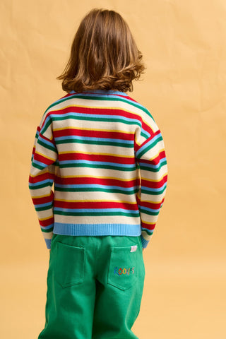 karavan clothing fashion fall winter 25 homecoming rookies collection arlo pullover multicolor stripes