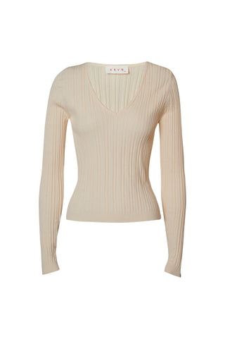 karavan clothing fashion fall winter 25 homecoming krvn collection ashina knitted top ivory