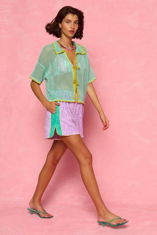 karavan clothing fashion spring summer 26 nai weekendwear collection smaragda knitted top lime aqua