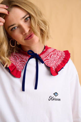 karavan clothing fashion fall winter 25 homecoming collection mamacita collar bandana red