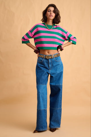 karavan clothing fashion fall winter 25 homecoming collection sienna knitted crop top green pink