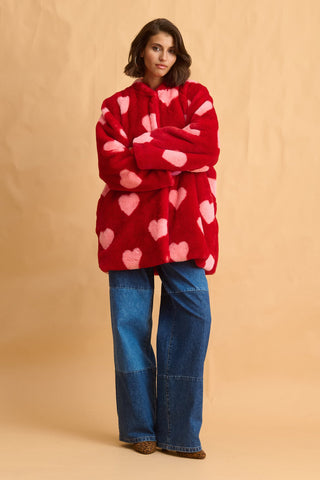 karavan clothing fashion fall winter 25 homecoming collection noah coat red pink hearts