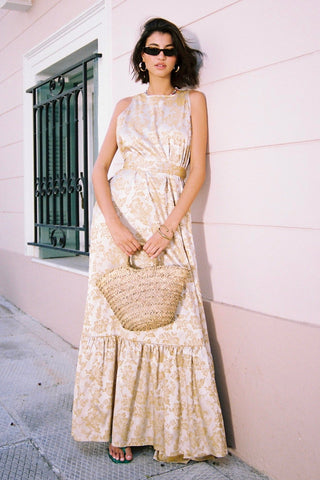 karavan clothing fashion spring summer 26 nai special issue collection selma dress yellow ivory floral