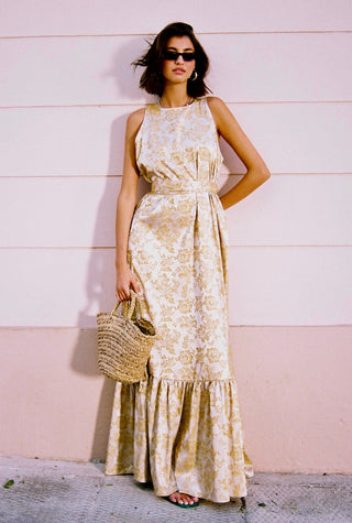 karavan clothing fashion spring summer 26 nai special issue collection selma dress yellow ivory floral