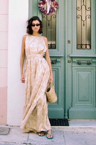 karavan clothing fashion spring summer 26 nai special issue collection selma dress yellow ivory floral