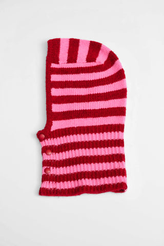 karavan clothing fashion fall winter 25 homecoming collection veronika balaclava pink red stripes