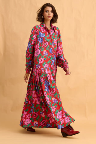 karavan clothing fashion fall winter 25 homecoming collection barbara dress pixel red