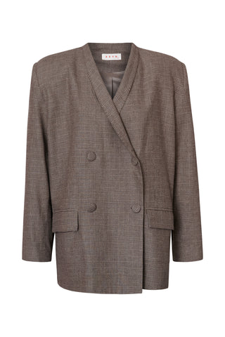 karavan clothing fashion fall winter 25 homecoming krvn collection beatriz blazer checked brown