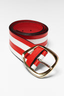 karavan clothing fashion spring summer 26 nai collection trey belt leather red white