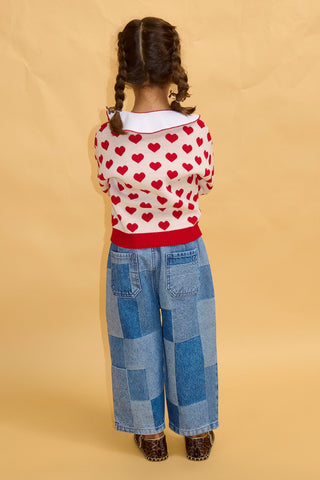 karavan clothing fashion fall winter 25 homecoming rookies collection mafalda pullover ivory red hearts