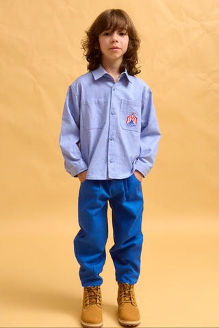 karavan clothing fashion fall winter 25 homecoming rookies collection bloofy trousers blue