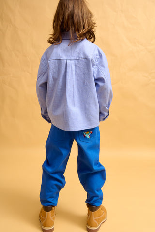 karavan clothing fashion fall winter 25 homecoming rookies collection bloofy trousers blue