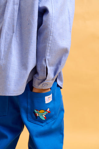 karavan clothing fashion fall winter 25 homecoming rookies collection bloofy trousers blue