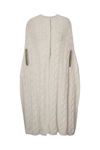 karavan clothing fashion fall winter 25 homecoming krvn collection blair knitted cape ivory