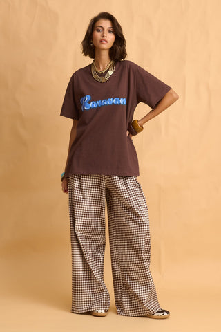 karavan clothing fashion fall winter 25 homecoming collection blake tee brown logo