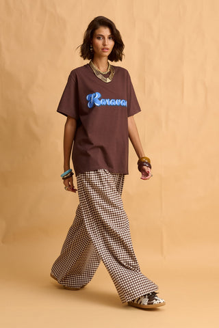 karavan clothing fashion fall winter 25 homecoming collection tilda trousers brown checked