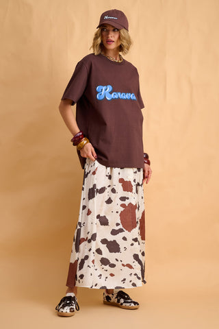karavan clothing fashion fall winter 25 homecoming collection blake tee brown logo