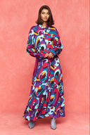 karavan fall winter 26' collection brandy dress magenta motif