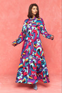karavan fall winter 26' collection brandy dress magenta motif