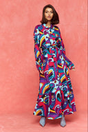 karavan fall winter 26' collection brandy dress magenta motif