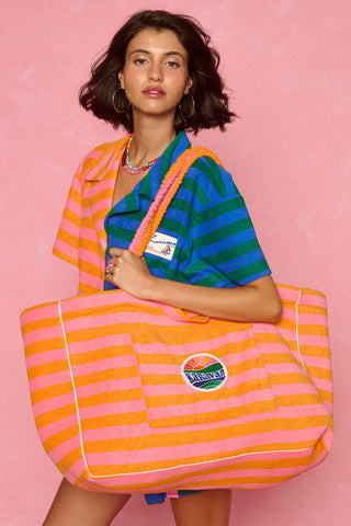 karavan clothing fashion spring summer 26 nai weekendwear collection luisa beach bag pink orange