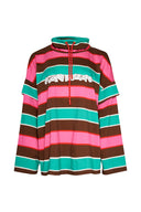 brooklyn sweatshirt karavan fall winter 26' collection pink brown stripes